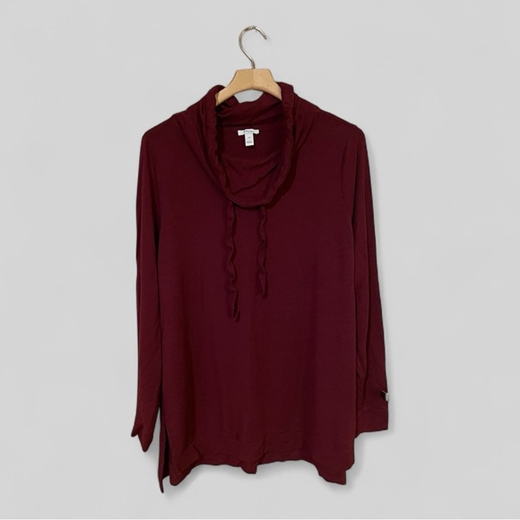 Women's Daily Ritual Cowl Neck Lightweight Sweatshirt - Picture 1 of 7